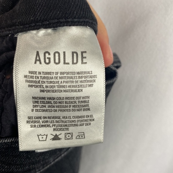 AGOLDE Sophie Mid Rise Skinny Crop Temple - Black Jeans - Size 28 - Picture 13 of 15